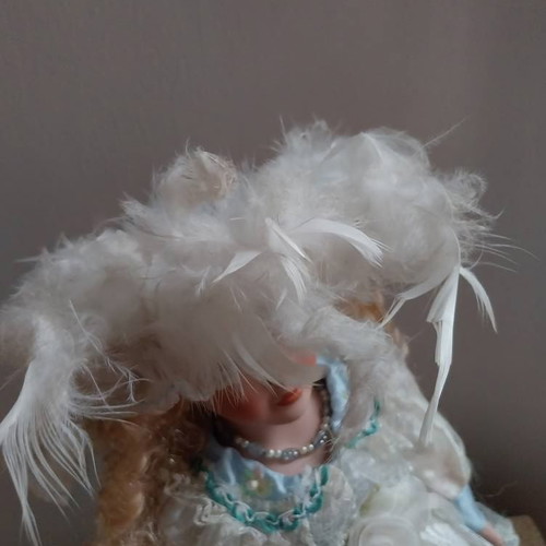 Vintage doll like new with organza and lace dress