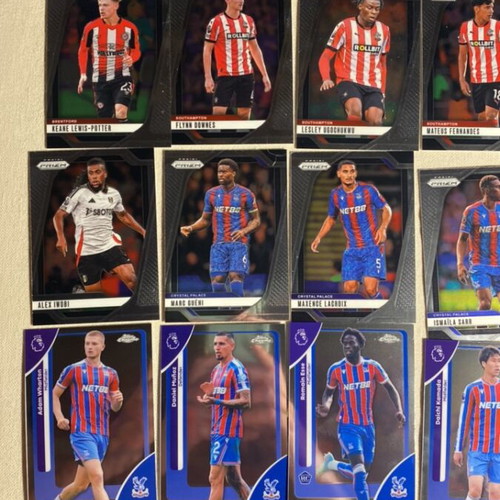 Topps Chrome and Panini Prizm Premier League Collection new