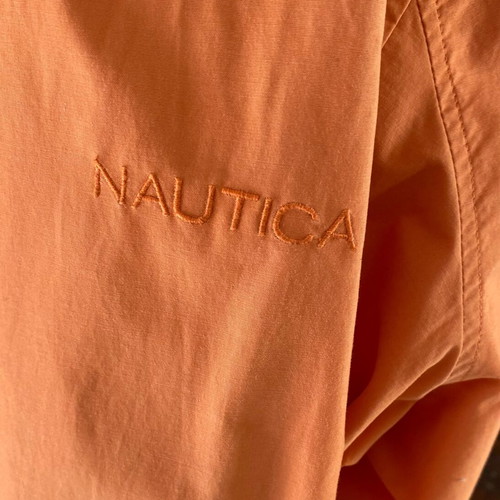 Nautica men's jacket orange XL like new cotton blend