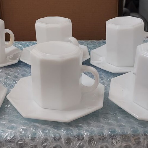 Coffee cups for Greek coffee set like new, 6 cups and 6 saucers