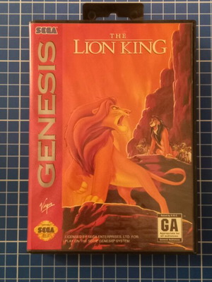 Mega Drive Lion King μεταχειρισμένο, κασέτα με θήκη και προσπέκτους