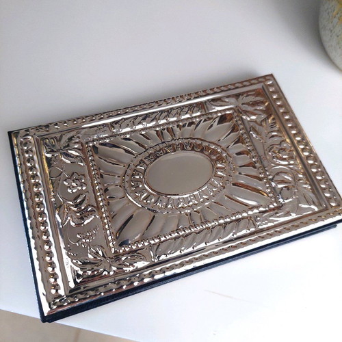 Silver 925 agenda with handmade carving like new
