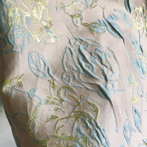Dorothy Perkins floral jacquard skirt mid length, like new, beige and blue