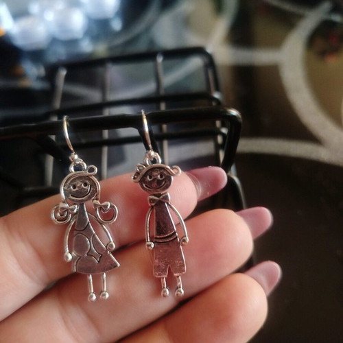 Retro hanging earrings silver new
