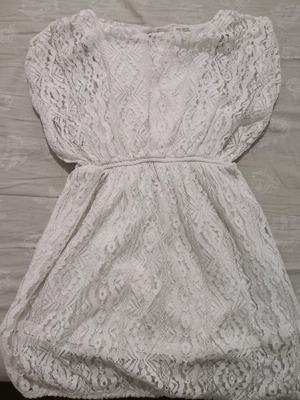 Zara lace dress like new, white, for 9 years old