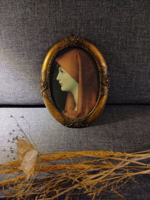 Saint Fabiola, του Jean Jacques Henner, αντίγραφο του χαμένου πρωτότυπου πίνακα, αντίκα.