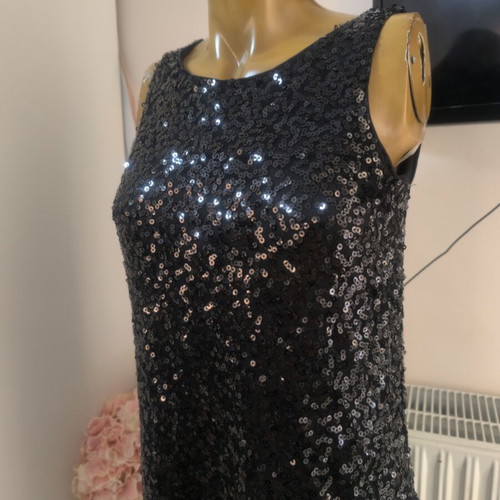 H&M black sequin dress size S like new