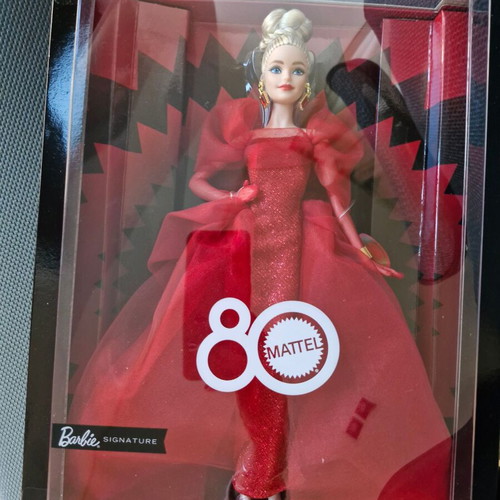 Barbie Mattel 80th year anniversary doll new, Signature