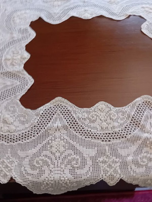 Handmade crochet lace table linen