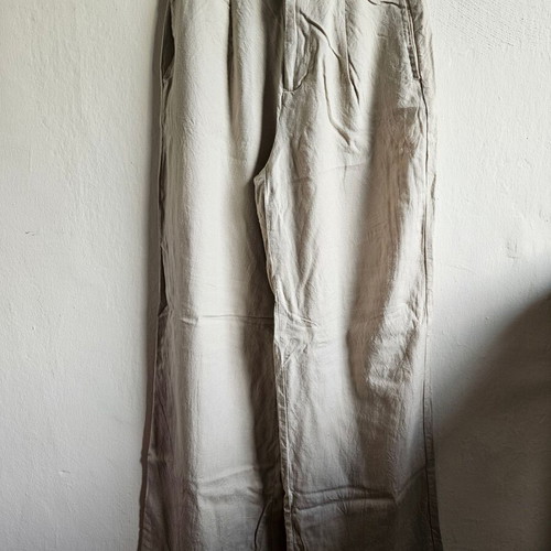 Linen παντελόνι Stradivarius μεταχειρισμένο, μπεζ, ίσια γραμμή, μέγεθος S
