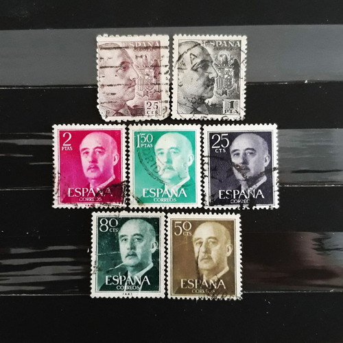 Spain 1939 & 1955 General Franco stamps like new, set of 7