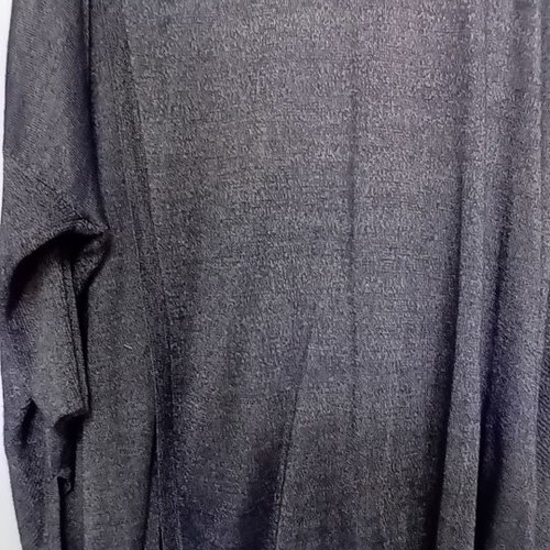 White House Black Market women's knit blouse with lurex, like new, gray charcoal