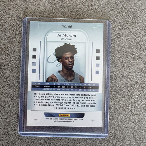 Ja Morant 38/99 Signature Series Panini card