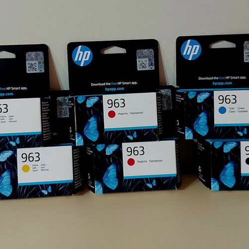 HP 963 Original ink cartridges x6, sealed