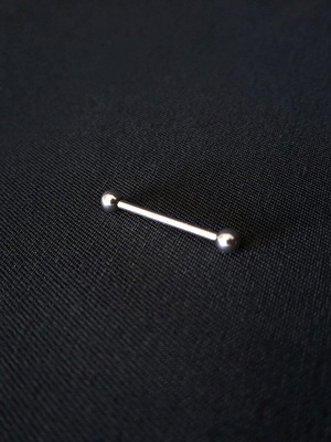 Piercing bar like new, surgical steel silver