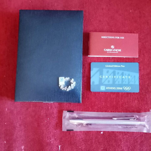 Caran d'Ache silver pen set Olympic Games Athens 2004 like new