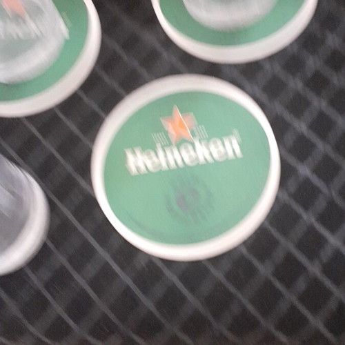 Heineken beer glass set with coasters, new, 6 pieces, 500 ml