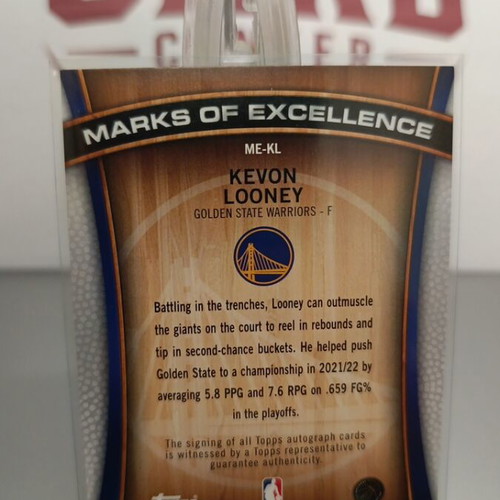 Kevon Looney Autograph Marks of Excellence 2025 TOPPS card new