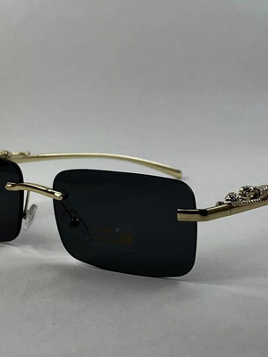 Слънчеви Очила Черни La Phanthere Кафяви Златни УВ400 Rimless UV400 CE