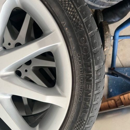 Mercedes aluminum rims used with Continental 215/45 17 tires