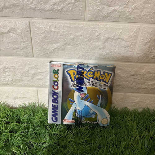 Pokémon Silver Version Game Boy Color used, complete with accessories