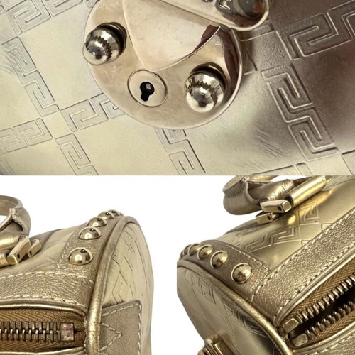 Versace Mirroring Gold Boston Bag