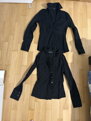 Black Benissimo shirts S/M like new, set of 2 pieces