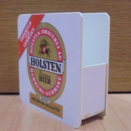 Holsten beer promotional plastic coaster holder used