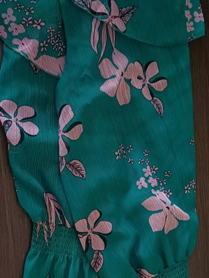 BSB blouse with one shoulder, like new, size 42, pink and green