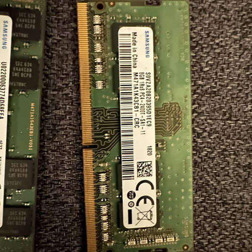 DRam 8 GB laptop memory modules like new, 2x2133MHz and 2x2400MHz