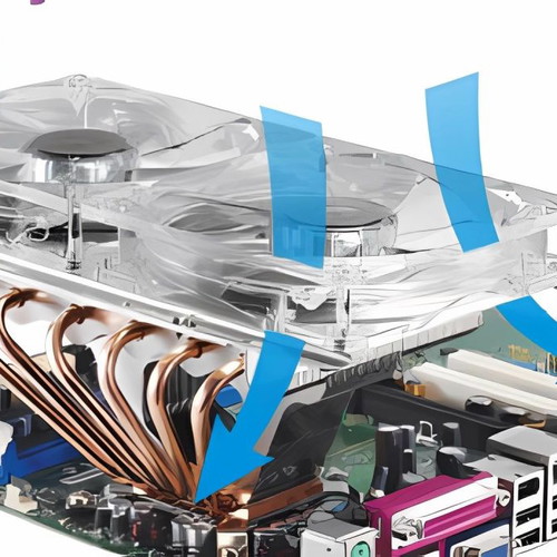 CoolerMaster GeminII used CPU cooler with 2 LED fans