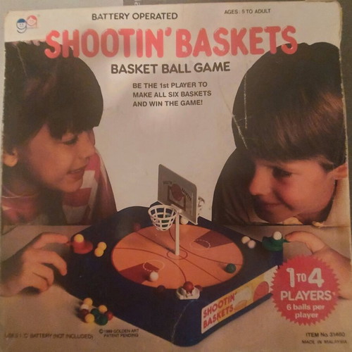 Shooting basket parts used, missing basket and blue ball