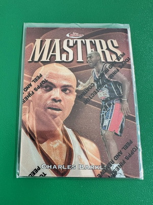 Charles Barkley 1997-98 Topps Finest Masters card like new with protective coating
