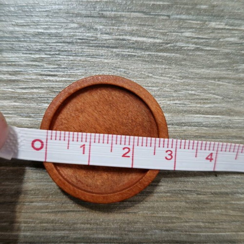 Wooden cabochon bases new, 54 pieces, 2 brown shades