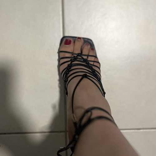 Migato black strappy platform sandals size 39