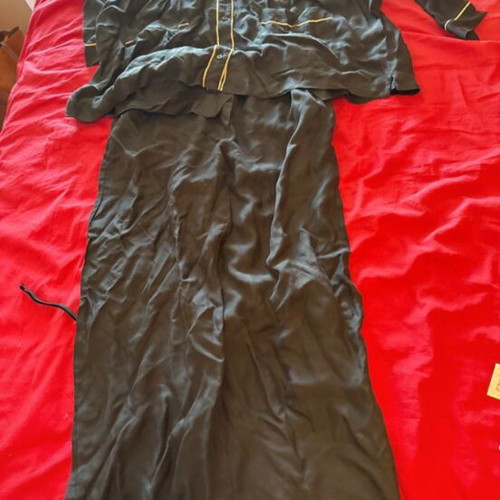 Zara Studio black 100% silk loungewear set