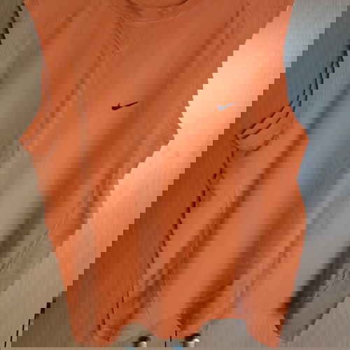 Αθλητική αμάνικη μπλούζα Nike μεταχειρισμένη, πορτοκαλί, μέγεθος S/M
