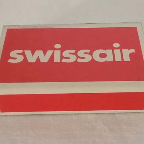Swissair matchboxes used, set of 4, 1970s memorabilia