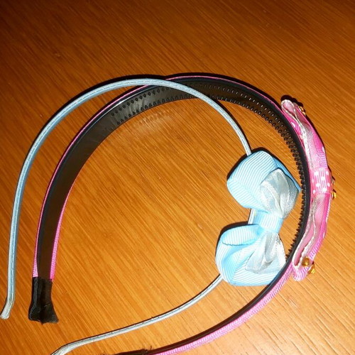 Set of two hairbands new, blue and pink