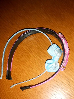 Set of two hairbands new, blue and pink