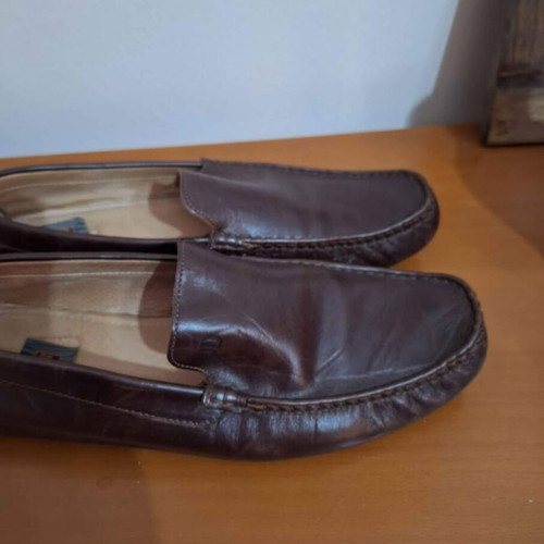Men's leather shoes brown like new, slip-ons