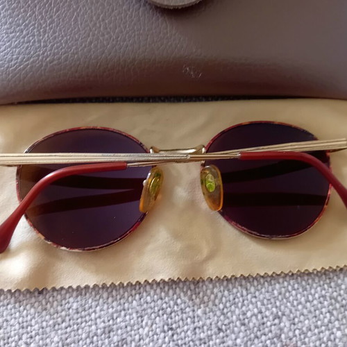 Marko Polo Venezia women's sunglasses, metal frame, brown and gold