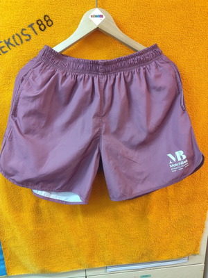 Tennis shorts used, purple, with pockets, size L