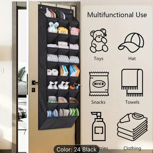 Storage organizer with 24 slots for behind the door new