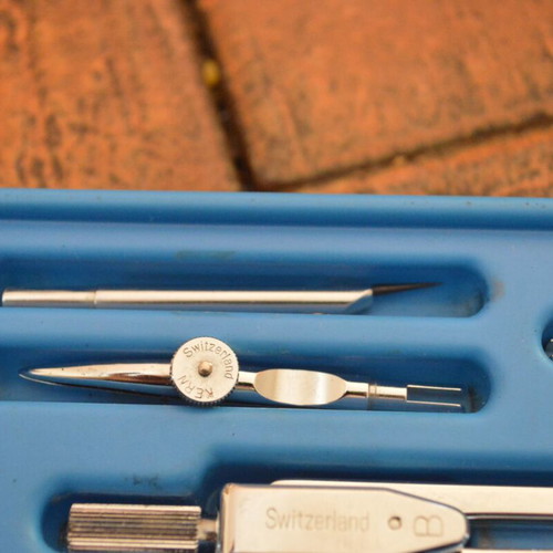 KERN Switzerland 2147 Swiss drafting compass set used