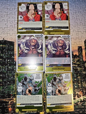 One Piece yellow card pack, 6 cards