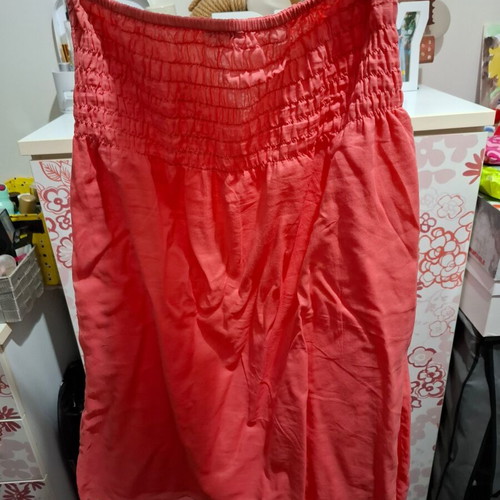 Strapless dress like new, orange, summer style