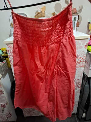 Strapless dress like new, orange, summer style
