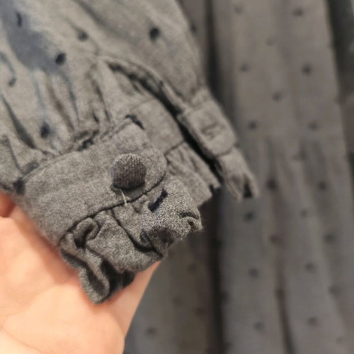 Zara grey blouse dress like new with neck tie