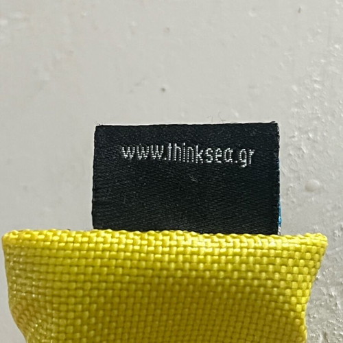 Key chain coin wallet like new, black and yellow, made in Greece